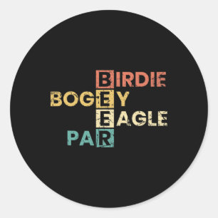 Vogelflug Bogey Adler Par Bier Lustiger Golfspiele Runder Aufkleber