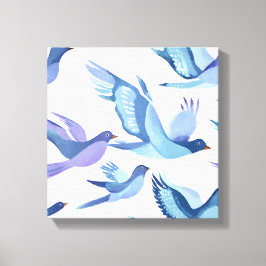 Vogelflug | Moderne Aquarellmalerei Leinwanddruck