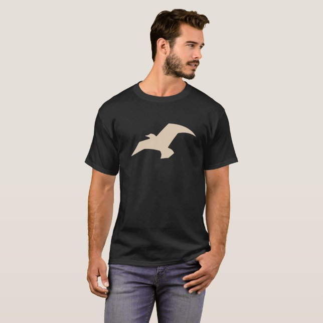 Vogelflug T - Shirt Elfenbein Silhouette (Vorne ganz)