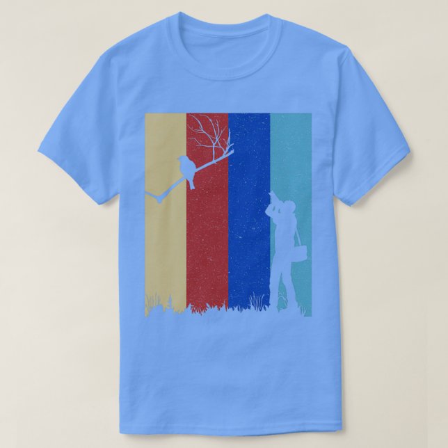 Vogelfotografin Birdwatcher Camera Vintag Birdi T-Shirt (Design vorne)