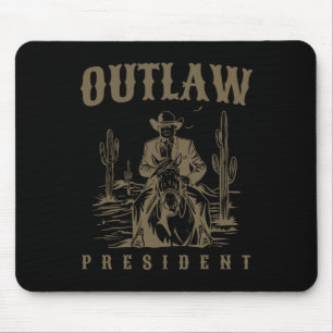 Vogelfreier Präsident Trump Cowboy Trump Verurteil Mousepad