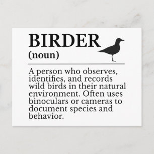 Vogelfreund Definition - Beobachter von Wildvögeln Postkarte