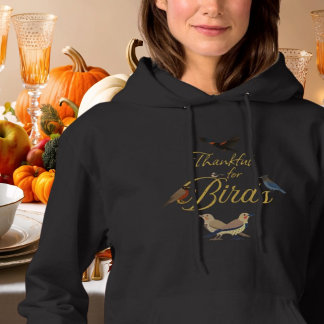 Vogelfreund-Erntedankfest Dankbar für graue Vögel Hoodie