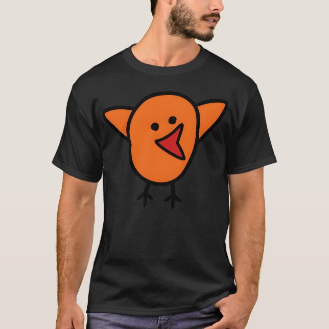 Vogelfreund-Retro T-Shirt (Vorderseite)