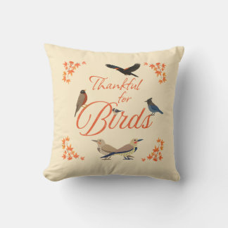 Vogelfreundlicher Herbst Dankbar für Vögel Kissen