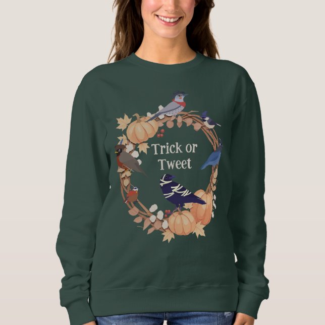 Vogelfreundliches Halloween: Süßes oder Saures ode Sweatshirt (Vorderseite)