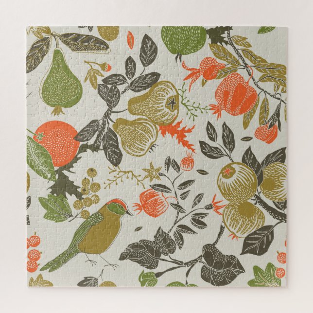 Vogelgarten: Nahtlos Puzzle (Vertikal)