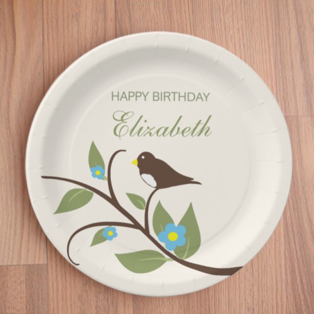 Vogelgeburtstag Pappteller (Von Creator hochgeladen)