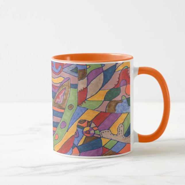 Vogelgeflecht, originalgetreu abstrakt tasse (Rechts)