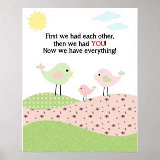 Vogelgefreundeposter für Kinderzimmer Poster