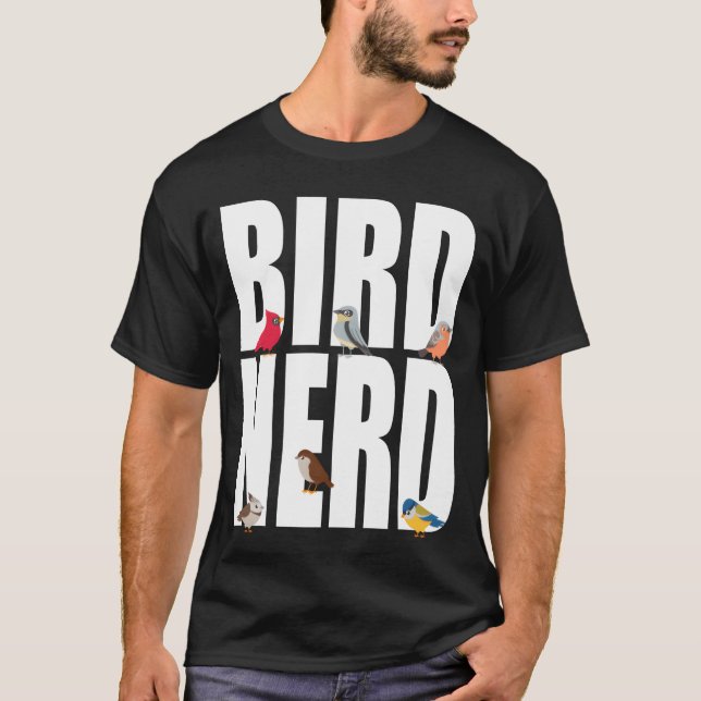 Vogelgezwitscher-Nerd T-Shirt (Vorderseite)