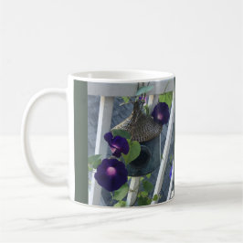 Vogelhaus mit Prunkwinde Kaffeetasse