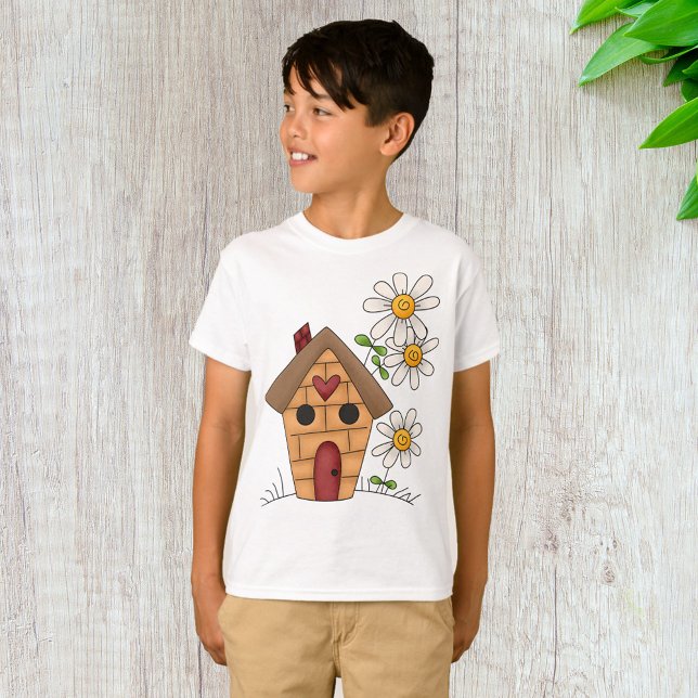 Vogelhaus und Blume T-Shirt (Von Creator hochgeladen)