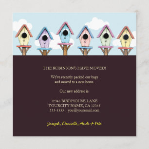 Vogelhäuser Neue Zuhause - Ankündigung