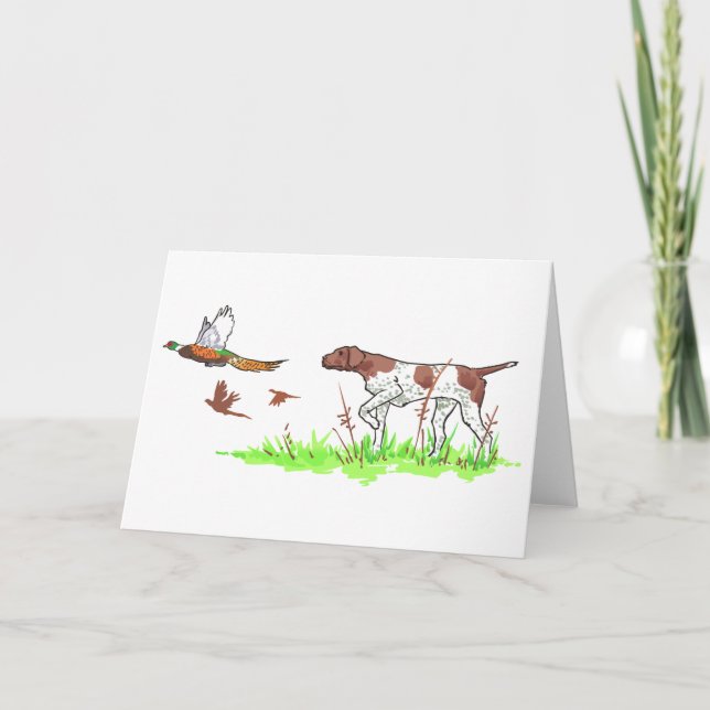 Vogelhund und Fasane Karte (Vorderseite)