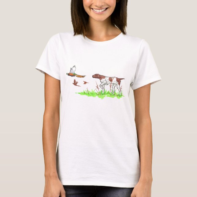 Vogelhund und Fasane T-Shirt (Vorderseite)