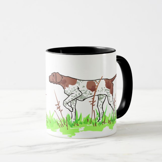 Vogelhund und Fasane Tasse (VorderseiteRechts)