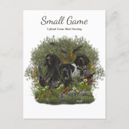 Vogelhund , Vogeljagd in Upland Postkarte