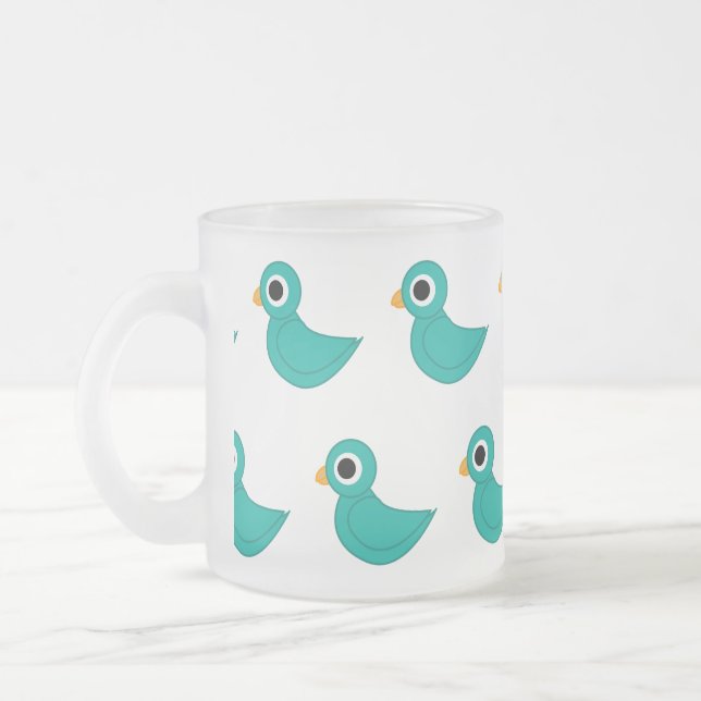 Vogelillustration Mattglastasse (Links)