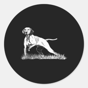 Vogeljagd Vogelhund Vizsla Hund für Jäger Runder Aufkleber
