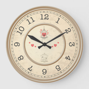 Vogelkäfig Große Wanduhr