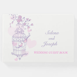 Vogelkäfig lila / rosa Gästebuch