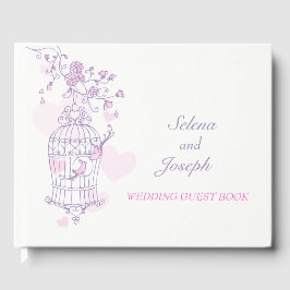 Vogelkäfig lila / rosa Gästebuch