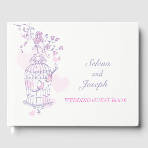 Vogelkäfig lila / rosa Gästebuch