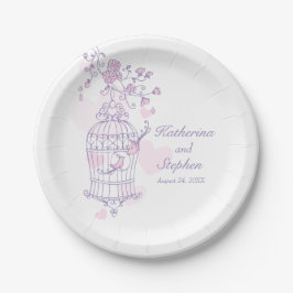 Vogelkäfig Rosa Papiertafel Pappteller