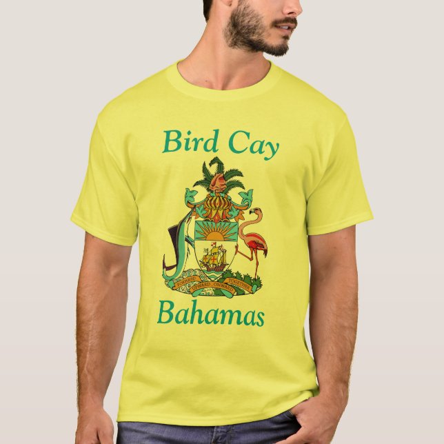 Vogelkai, Bahamas mit Wappen T-Shirt (Vorderseite)