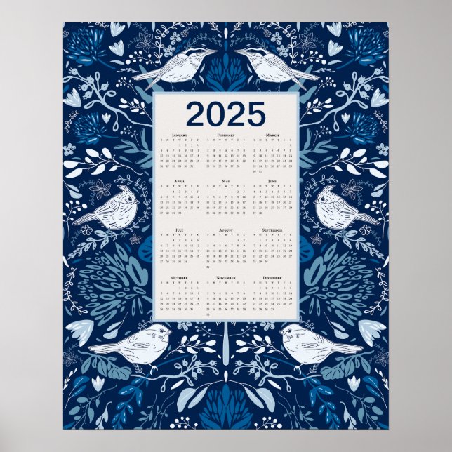 Vogelkalender 2025 poster (Vorne)