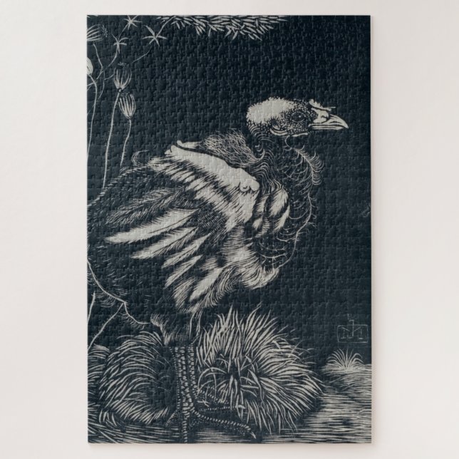 Vogelkick aus seinem Nest (von Jan Mankes) Puzzle (Vertikal)