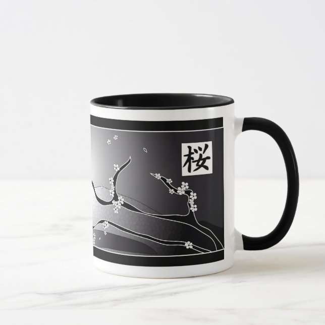 Vogelkirsche-Blüten-Baum Tasse (Rechts)