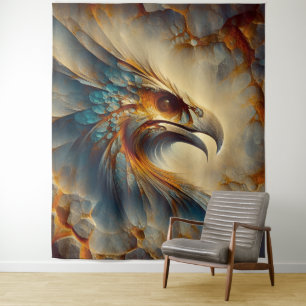 Vogelkopf 1 - Aquarellfarbe Wandteppich