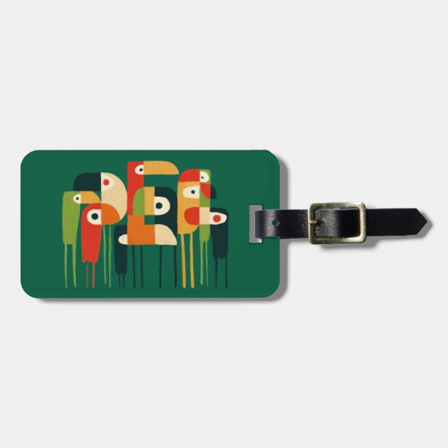 Vogelkunst Gepäckanhänger (Vorderseite horizontal)