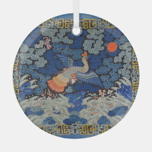 Vogelkunstwerke Bestickte chinesische Stickereikun Ornament Aus Glas