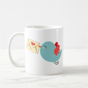 Vogelliebesbotschaften Tweets Kaffeetasse