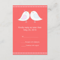 Vogelliebhaber mit RSVP-Karte mit rotem Hintergrun