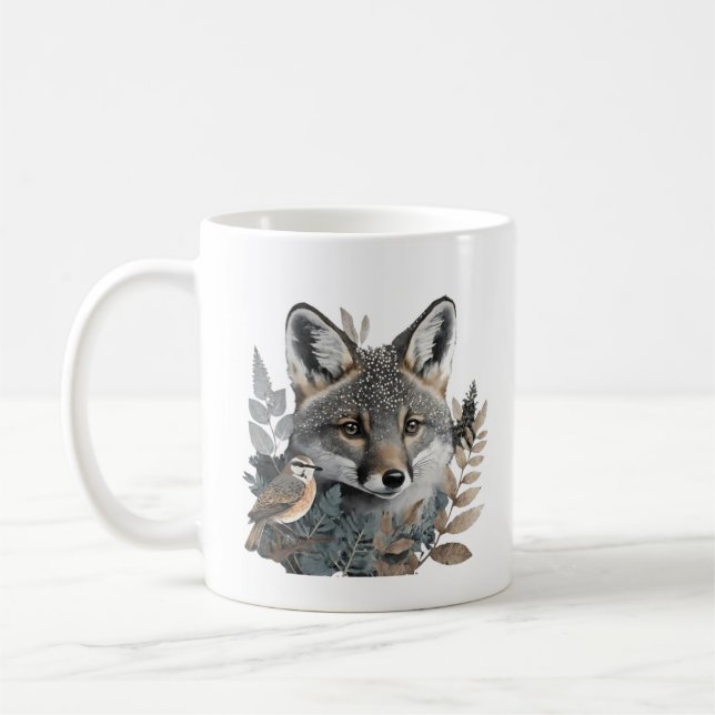 Vogelliebhaber und Fuchs-Tasse Kaffeetasse (Links)