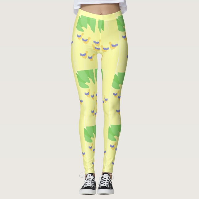 Vogelmalerei Leggings (Vorderseite)