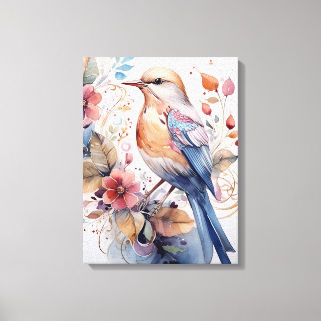 Vogelmalerei Leinwanddruck (Vorderseite)