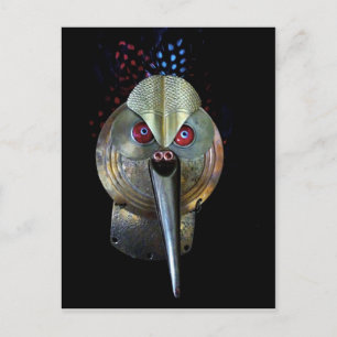 Vogelmaske Postkarte
