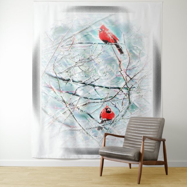 Vogelmodelle: Kardinal Life 01-01 Wandteppich (Beispiel)