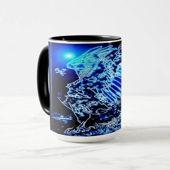 Vogelmodelle: Magnified Eagle 01-01 Tasse (Vorderseite Links)