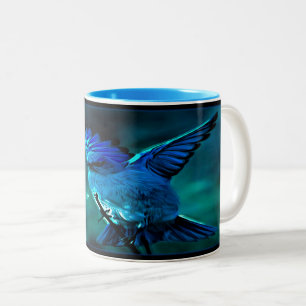 Vogelmodelle: Mountain Bluebird 01-01 Zweifarbige Tasse