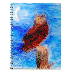 Vogelmoonlight Owl Notizblock