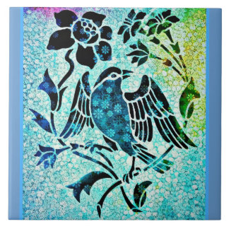 Vogelmosaik Fliese