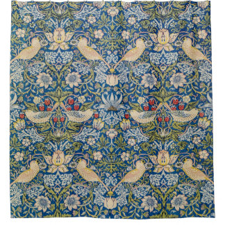 Vogelmotivo im Jugendstil Design Duschvorhang