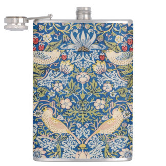 Vogelmotivo im Jugendstil Design Flachmann