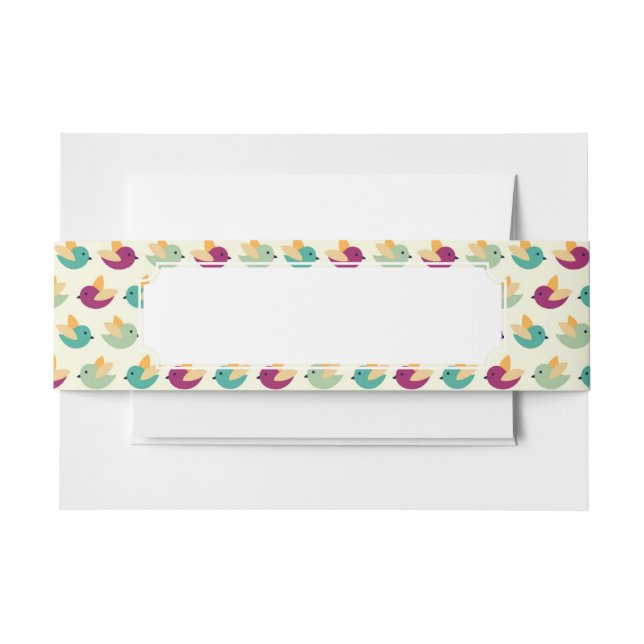 Vogelmuster Einladungsbanderole (Vorderseite Beispiel)